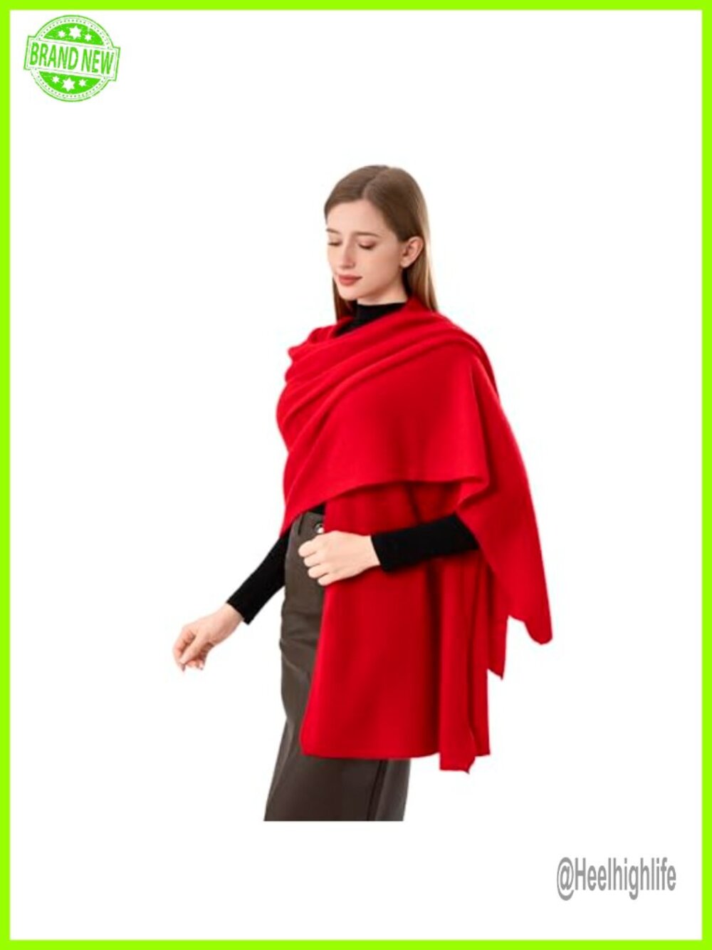 Cashmere Wool Knit Wrap Scarf Stole Travel Blanket Shawl